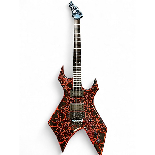 Used B.C. Rich Warlock Legacy Kahler Red Crackle Solid Body Electric Guitar