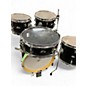 Used Dixon 5 Piece JET SET PLUS Black  Drum Kit