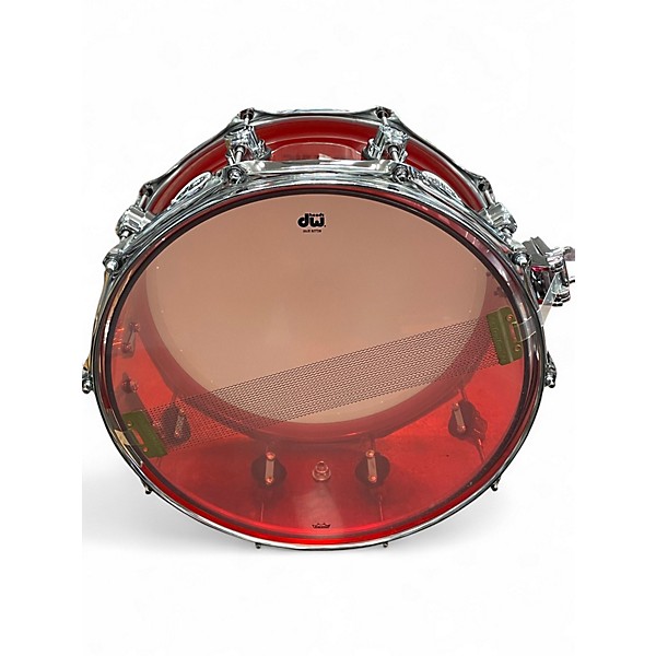 Used DW 14X6.5 Design Series  Ruby Red Acrylic Drum