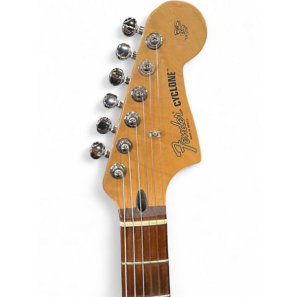 Used 2004 Fender deluxe series cyclone II Daphne Blue Solid Body Electric Guitar