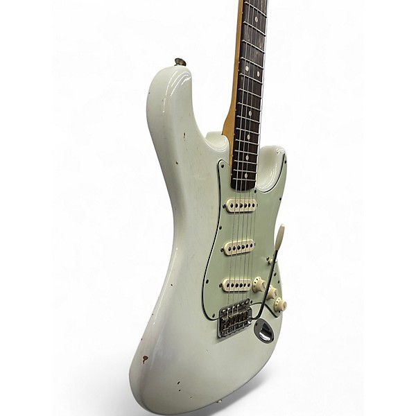 Used 2012 Fender Custom Shop 1960 Stratocaster Relic Olympic White Solid Body Electric Guitar