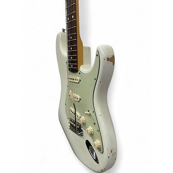 Used 2012 Fender Custom Shop 1960 Stratocaster Relic Olympic White Solid Body Electric Guitar