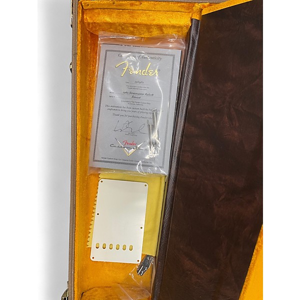 Used 2012 Fender Custom Shop 1960 Stratocaster Relic Olympic White Solid Body Electric Guitar