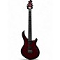 Used Sterling by Music Man JP Majesty Flame Top Royal Red Solid Body Electric Guitar thumbnail