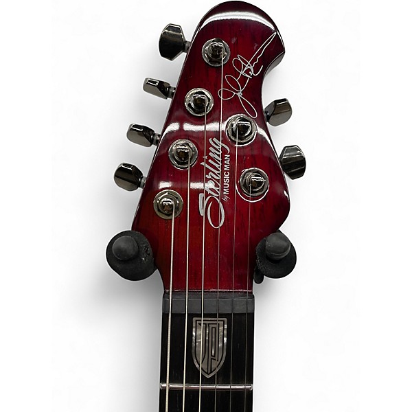 Used Sterling by Music Man JP Majesty Flame Top Royal Red Solid Body Electric Guitar