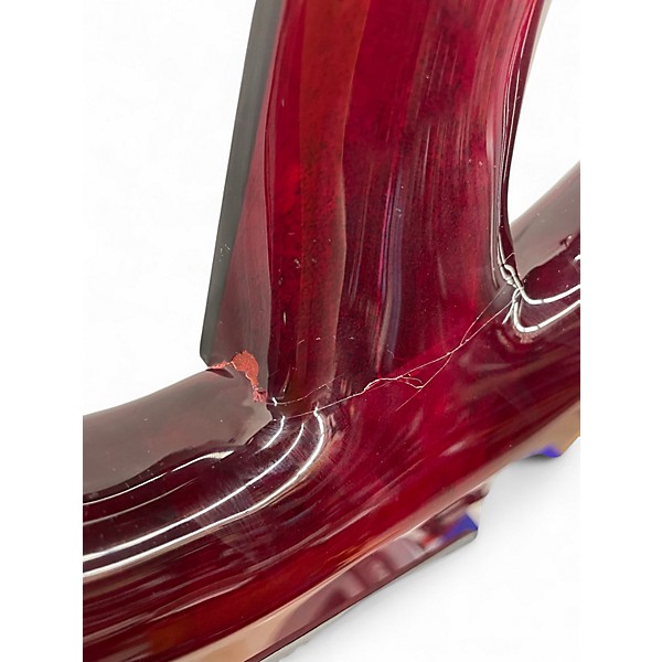 Used Sterling by Music Man JP Majesty Flame Top Royal Red Solid Body Electric Guitar