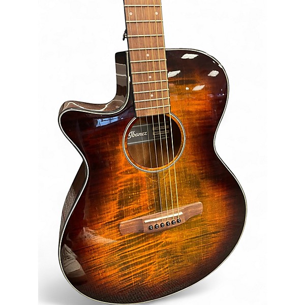 Used Ibanez AEG70L Tiger Honeyburst Acoustic Electric Guitar