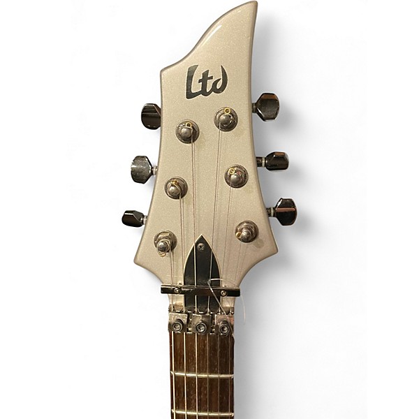 Used ESP LTD F250 Metallic Silver Solid Body Electric Guitar