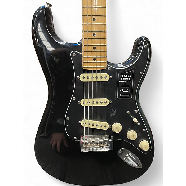Used Fender Player Stratocaster Black Solid Body Electric Guitar