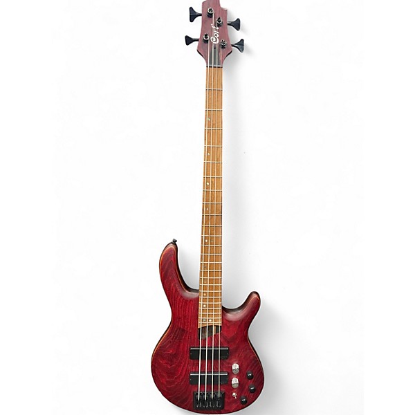 Used Cort B4 ELEMENT Crimson Red Trans Electric Bass Guitar