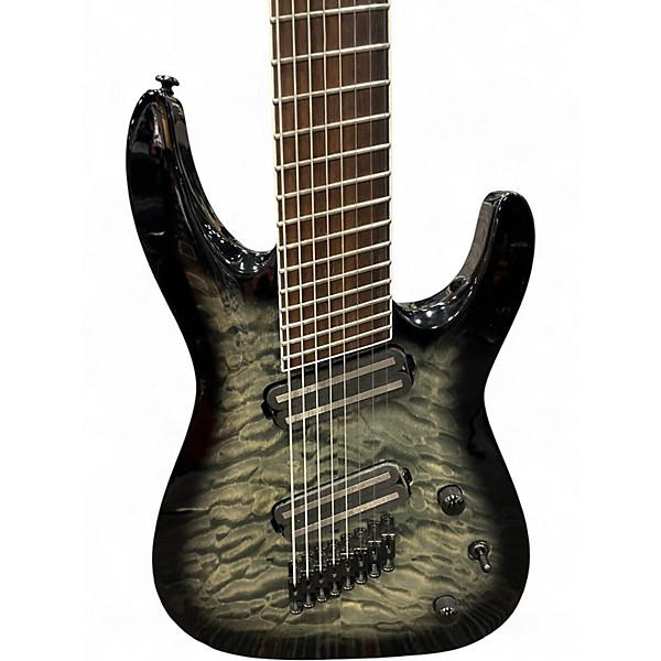 Used Jackson SLATX8Q MS Transparent Black Burst Solid Body Electric Guitar