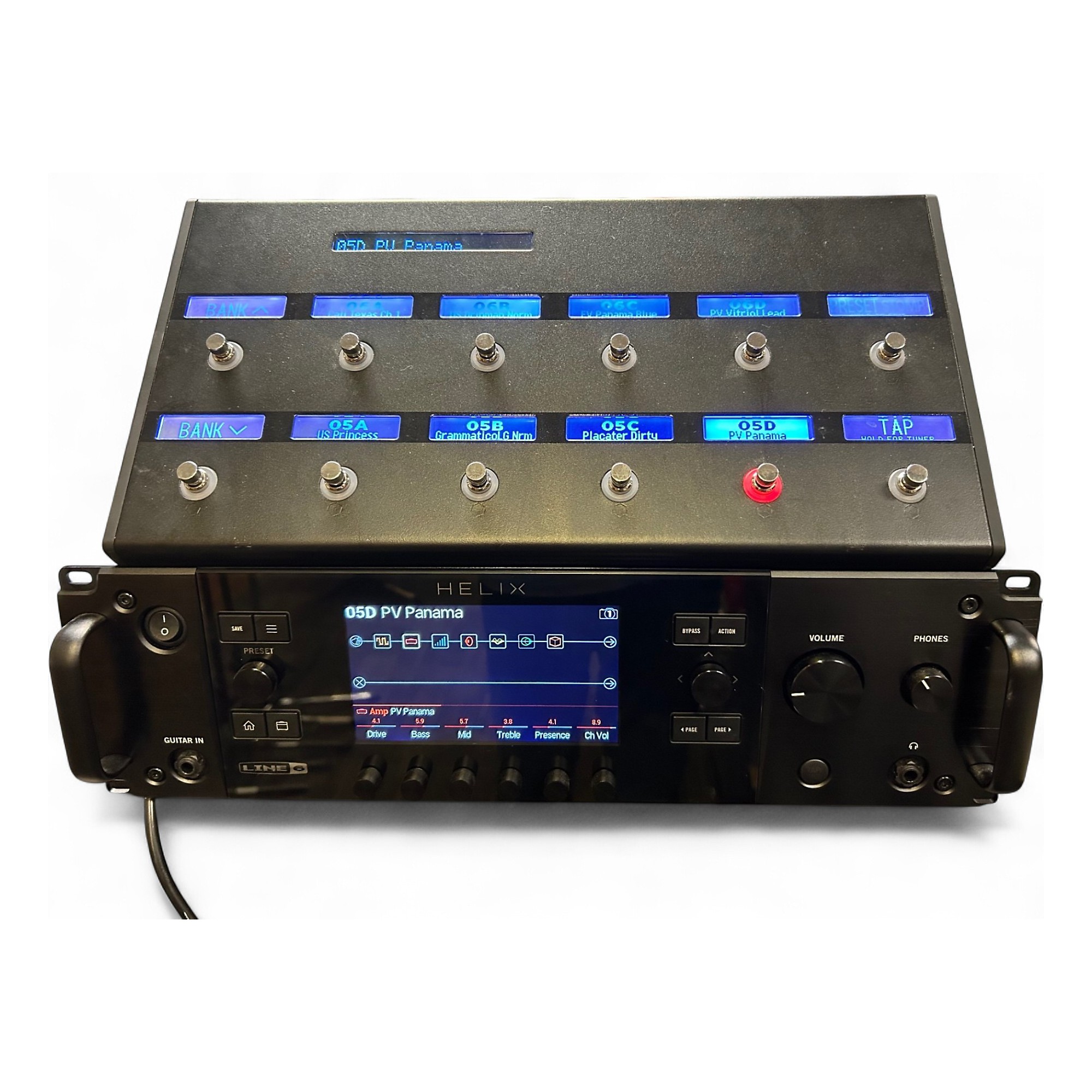 Used Line 6 HELIX RACK with FOOT CONTROLLER Effect Processor