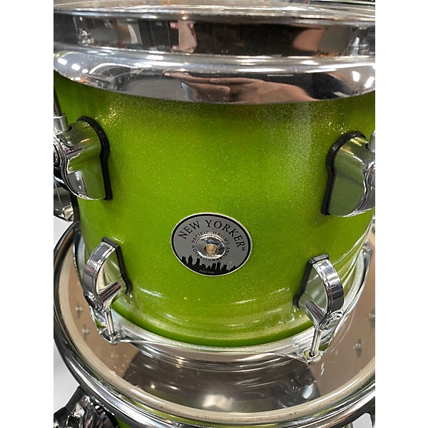 Used PDP by DW 4 Piece New Yorker Green Sparkle Drum Kit