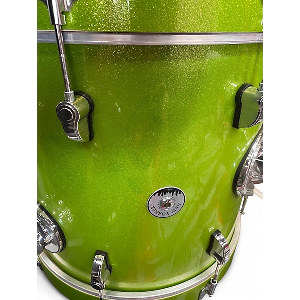 Used PDP by DW 4 Piece New Yorker Green Sparkle Drum Kit