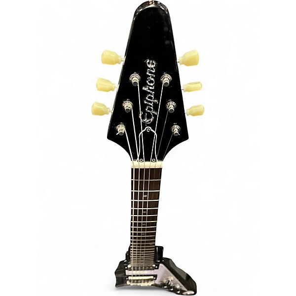 Used Epiphone Flying V Black Solid Body Electric Guitar