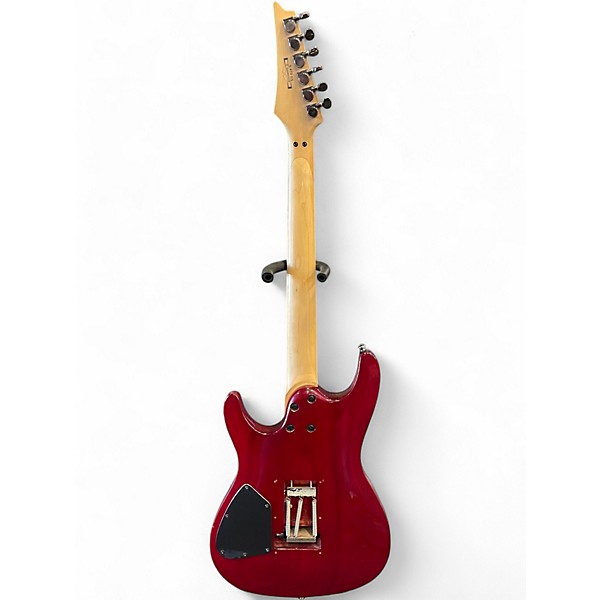 Used Ibanez S470QS S Series Transparent Red Solid Body Electric Guitar