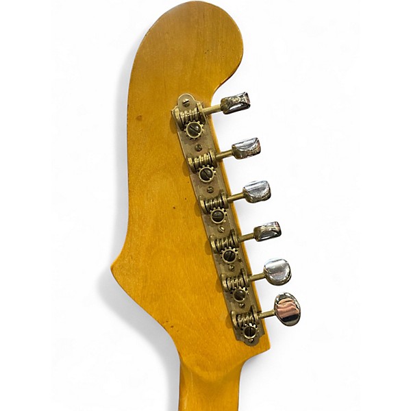 Vintage 1970s Microfrets Signature Model Black Hollow Body Electric Guitar