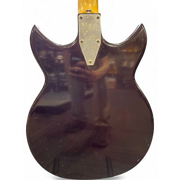 Vintage 1970s Microfrets Signature Model Black Hollow Body Electric Guitar