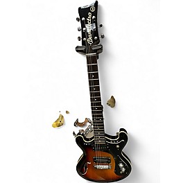 Used Danelectro 66 2 Tone Sunburst Hollow Body Electric Guitar