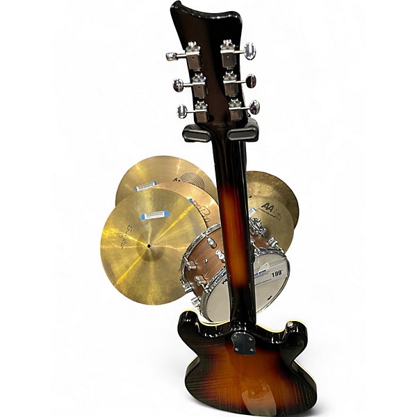 Used Danelectro 66 2 Tone Sunburst Hollow Body Electric Guitar