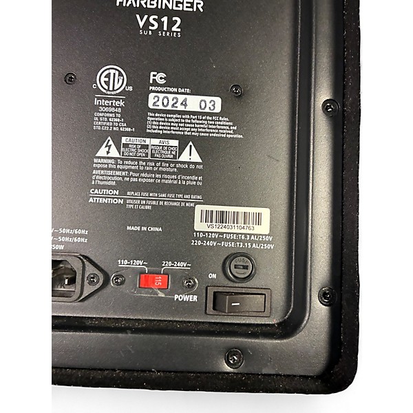 Used Harbinger VS12 Powered Subwoofer