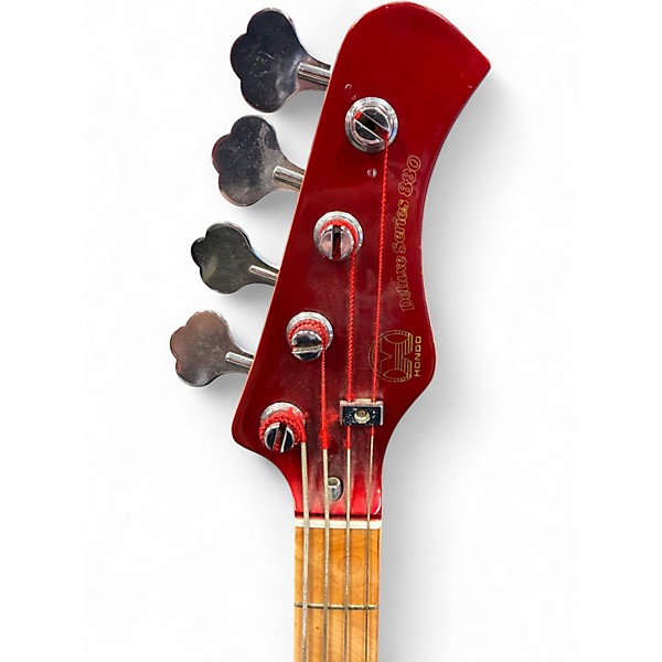 Used Hondo H880 Red Electric Bass Guitar