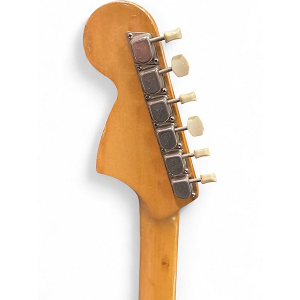 Vintage 1972 Fender Mustang 3 Color Sunburst Solid Body Electric Guitar