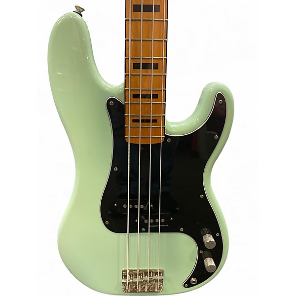 Used Squier Classic Vibe 1970S Precision Bass Surf Green Electric Bass Guitar