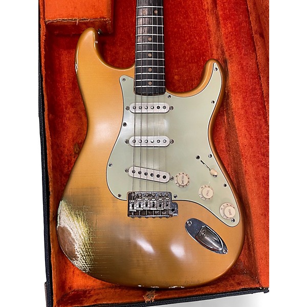 Vintage 1964 Fender American Standard Stratocaster gold refinish Solid Body Electric Guitar