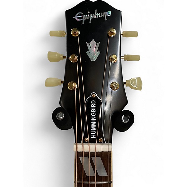 Used Epiphone hummingbird inspired by Heritage Cherry Sunburst Acoustic Electric Guitar