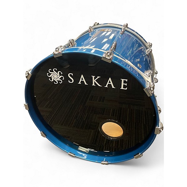 Used Sakae 5 Piece AMT1007 Blue Sparkle Drum Kit