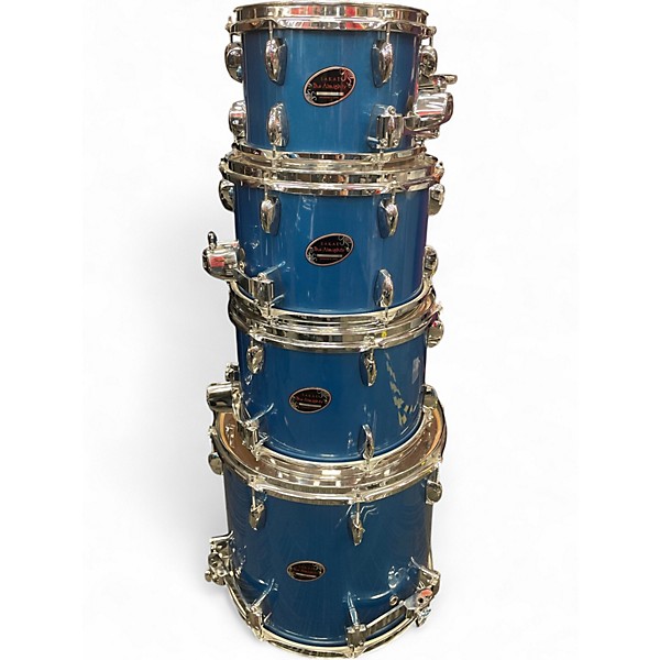 Used Sakae 5 Piece AMT1007 Blue Sparkle Drum Kit