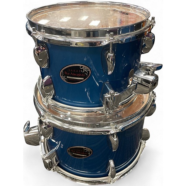 Used Sakae 5 Piece AMT1007 Blue Sparkle Drum Kit