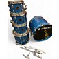 Used Sakae 5 Piece AMT1007 Blue Sparkle Drum Kit