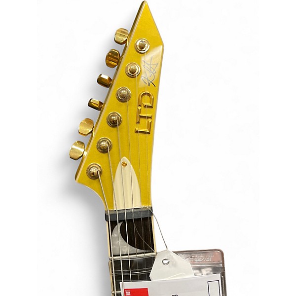 Used ESP LTD KHV KIRK HAMMET SIGNATURE METALLIC GOLD Solid Body Electric Guitar