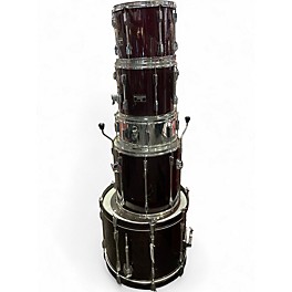 Used Pearl 5 Piece EXPORT SERIES DEEP RED Drum Kit