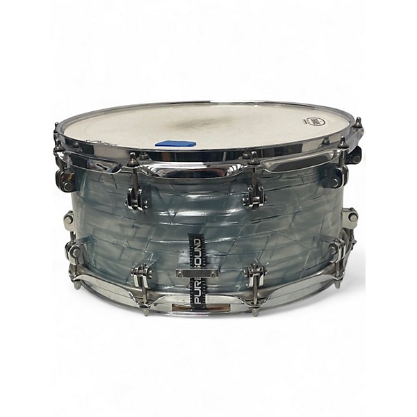 Used Gms Drum Co. 14in SNARE  SKY BLUE PEARL  Drum