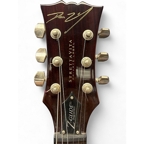 Used Dean Zelinsky Strettavita 3 Transparent Amber Solid Body Electric Guitar