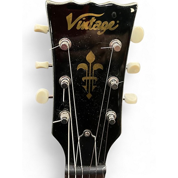 Used Vintage V120 Grey Sparkle Solid Body Electric Guitar