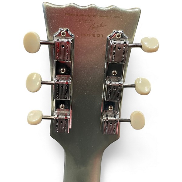 Used Vintage V120 Grey Sparkle Solid Body Electric Guitar