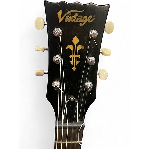 Used Vintage V130 Cherry Solid Body Electric Guitar