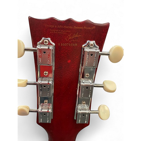 Used Vintage V130 Cherry Solid Body Electric Guitar