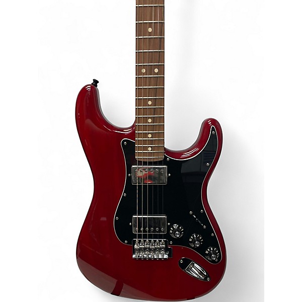Used Fender Blacktop Stratocaster HH Candy Apple Red Solid Body Electric Guitar
