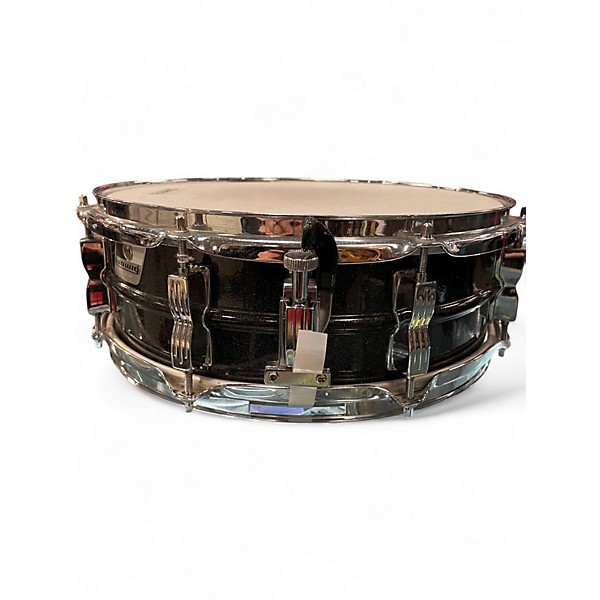 Used Ludwig 4.5X14 8 Lug Rocker Snare Black Galaxy Sparkle Drum
