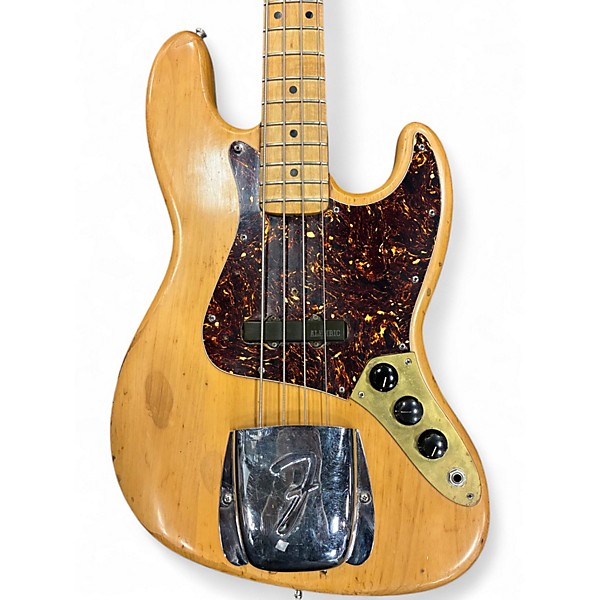 Vintage 1972 Fender Jazz Bass Refinished Natural Electric Bass Guitar