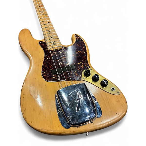 Vintage 1972 Fender Jazz Bass Refinished Natural Electric Bass Guitar