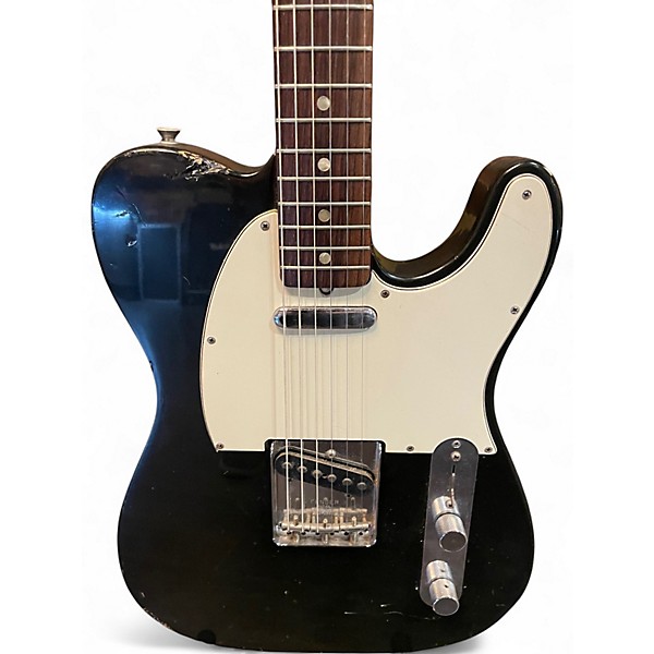 Vintage 1974 Fender 1974  FENDER TELECASTER BLACK BLACK Solid Body Electric Guitar