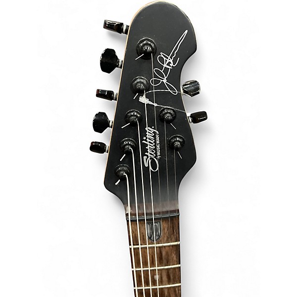 Used Sterling by Music Man JP70 John Petrucci Signature STEALTH BLACK Solid Body Electric Guitar