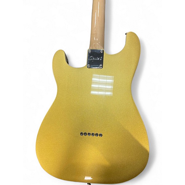 Used Squier PARANORMAL NASHVILLE STRATOCASTER Metallic Gold Solid Body Electric Guitar