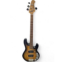 Used Sterling by Music Man Ray34 HH SPALTED MAPLE BURST Electric Bass Guitar